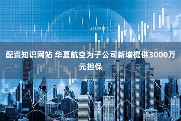 配资知识网站 华夏航空为子公司新增提供3000万元担保