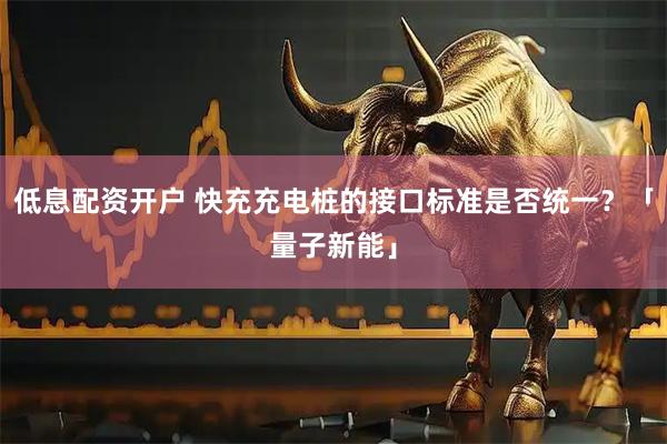低息配资开户 快充充电桩的接口标准是否统一？「量子新能」
